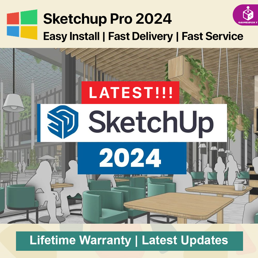 🌟 SketchUp Pro 2024 + V-Ray + Enscape | 📂 Asset Library | 💻 Windows PC ...