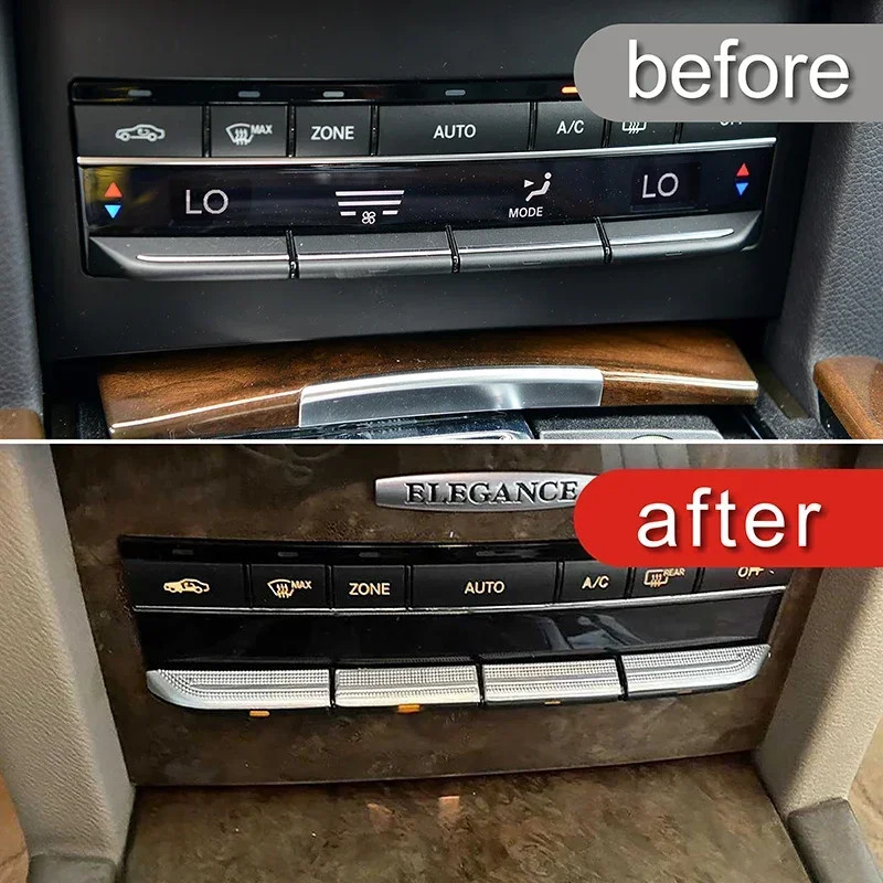 Car Center Console Air Conditioning Switch Buttons Decals Decoration ...