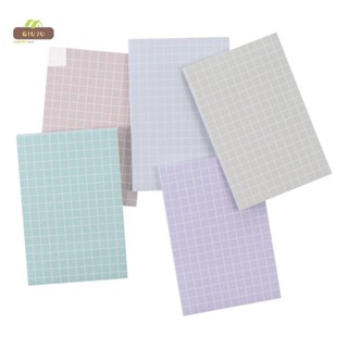 Qiujuu Adhesive Memo Pad, 5 Colors Paper Cute Graph Paper, 5 Packs 60 