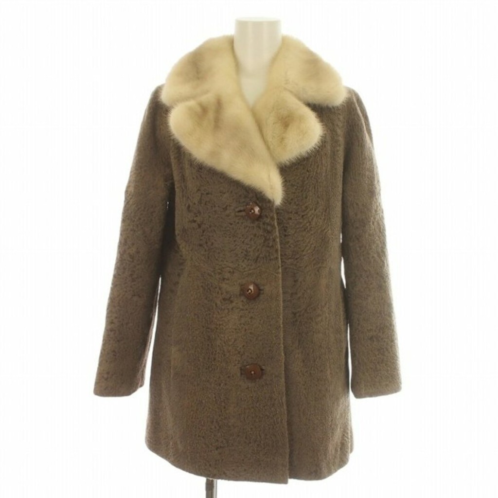 Ozfur OSFUR lamb fur coat collar mink sheep leather half grey Direct ...