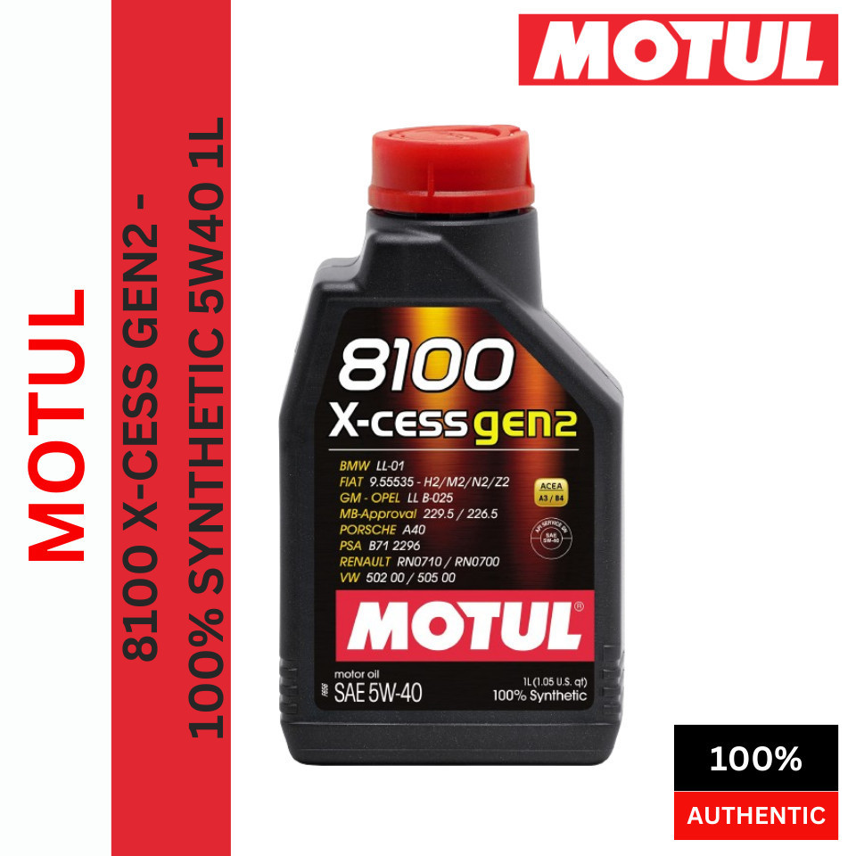 XWC00059 MOTUL 8100 X-CESS GEN2 5W40 100% Synthetic Engine Oil BMW MB ...