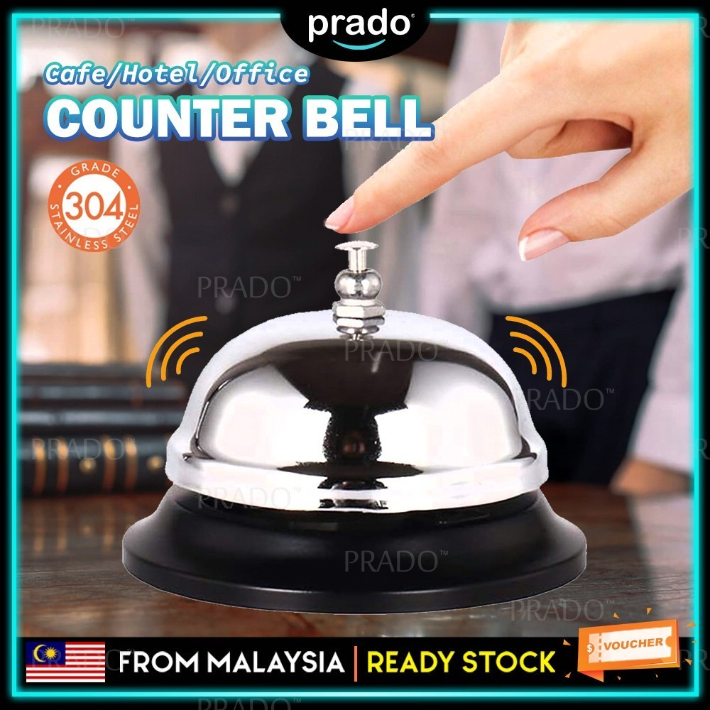 PRADO MALAYSIA Loud Ringing Call Bell All Metal Counter Kitchen Table ...