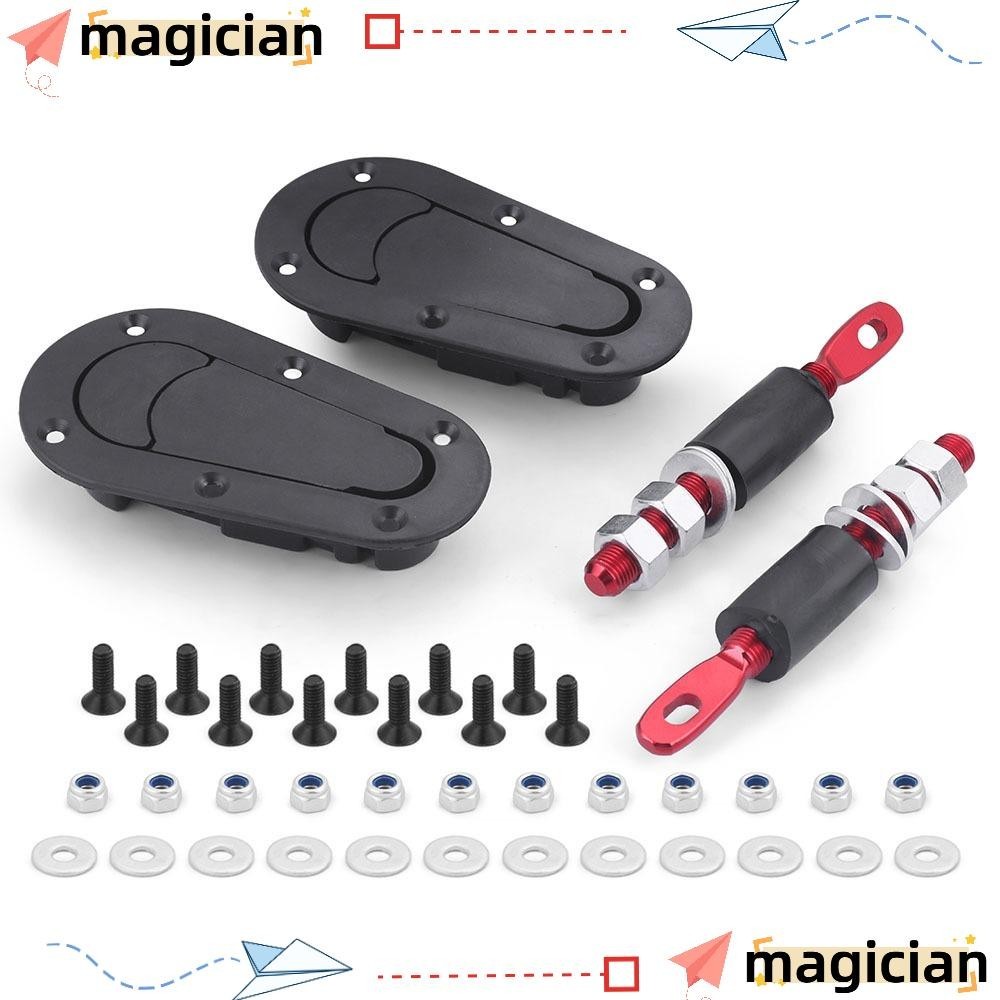 MAGIC Racing Car Hood Pin, Black/Carbon with Keys Engine Bonnet Latch ...