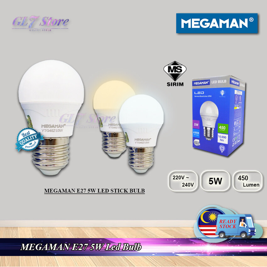 MEGAMAN A60 LED BULB YTG45Z1 E27 5W LAMPU MENTOL LED 5W | Shopee Malaysia