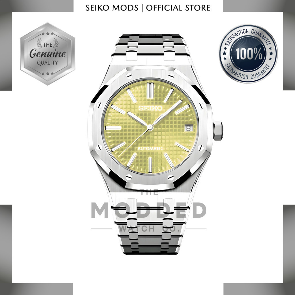 [MODDED] SEIKO MOD ROYAL OAK 41MM YELLOW DIAL - Men Luxury Swiss ...