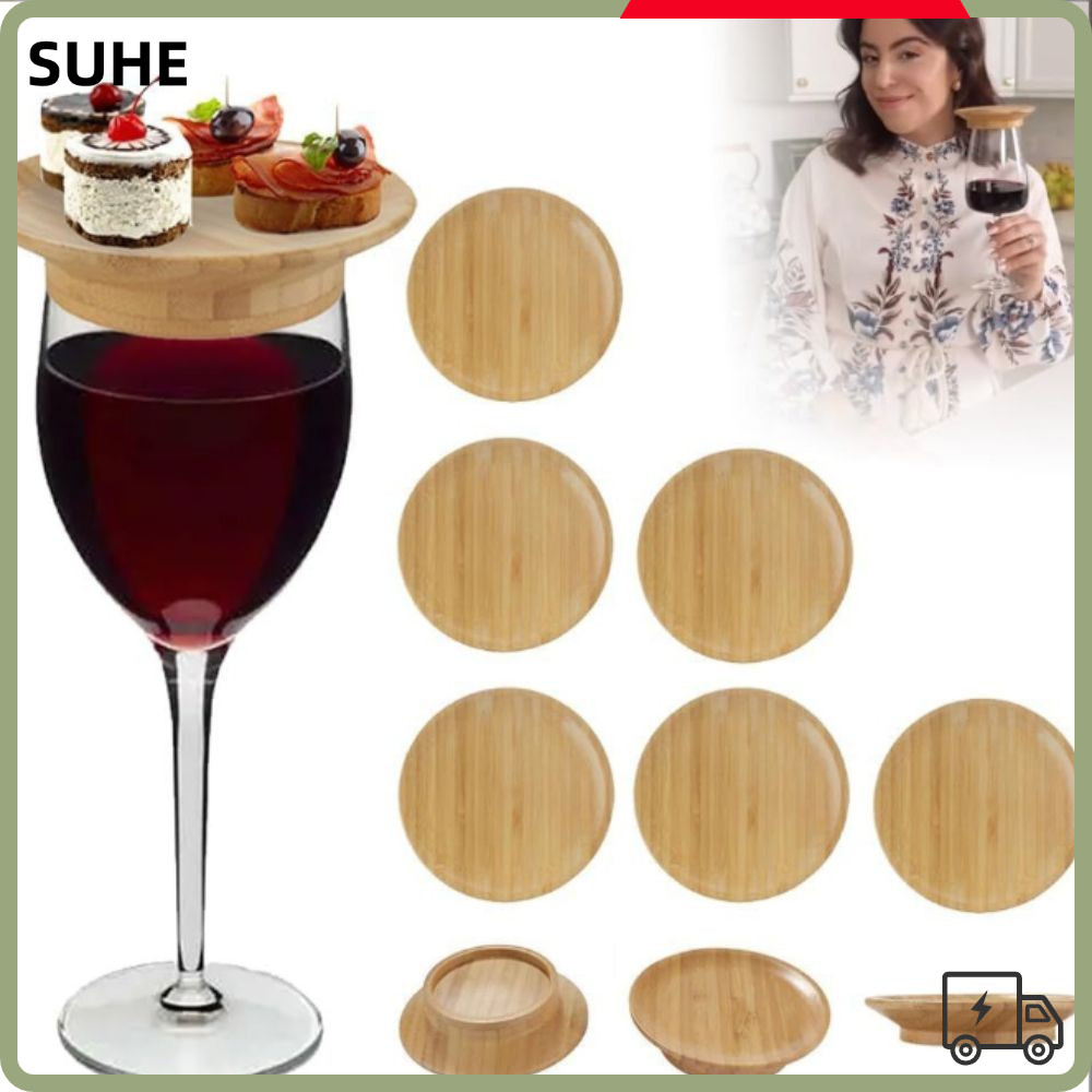FZMEHL 8 Pcs Wine Glass Charcuterie Topper, 4" Mini Charcuterie Boards, Wine Appetizer Plates For Family Gatherings, Restaurants, Bars - View #10