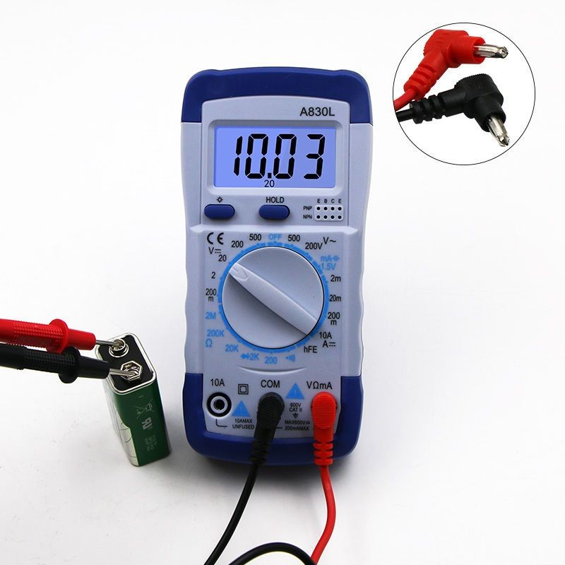 A830L万用表 手持式数字万用表 电流表 电压表 数显万用表830BA830L multimeter handheld digital ...