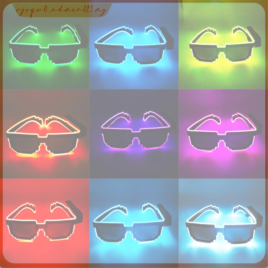 XUESHAN LED Light-up Glasses Glow in the Dark, Neon Party Nightclubs ...