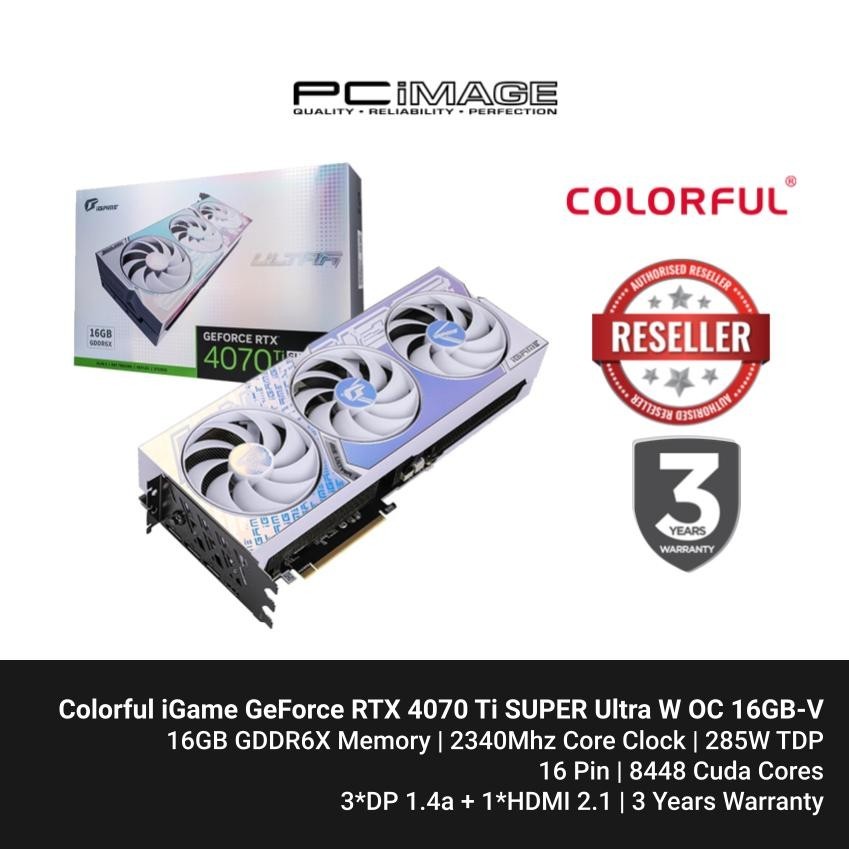 COLORFUL iGame GeForce RTX 4070 Ti SUPER Ultra W OC 16GB-V / RTX 4070 ...