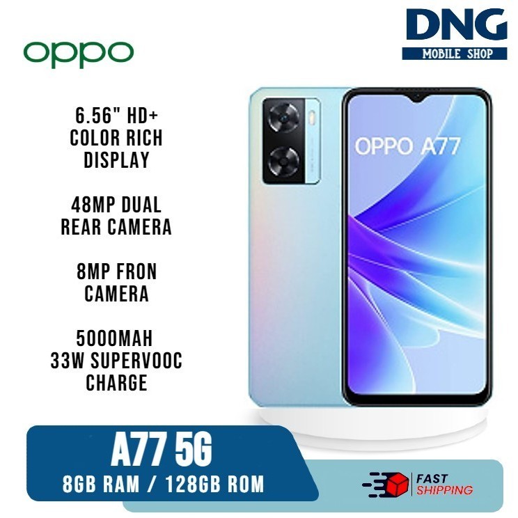 (2 Year Warranty) OPPO A77 [ 8GB RAM + 128GB ROM] | 6.56