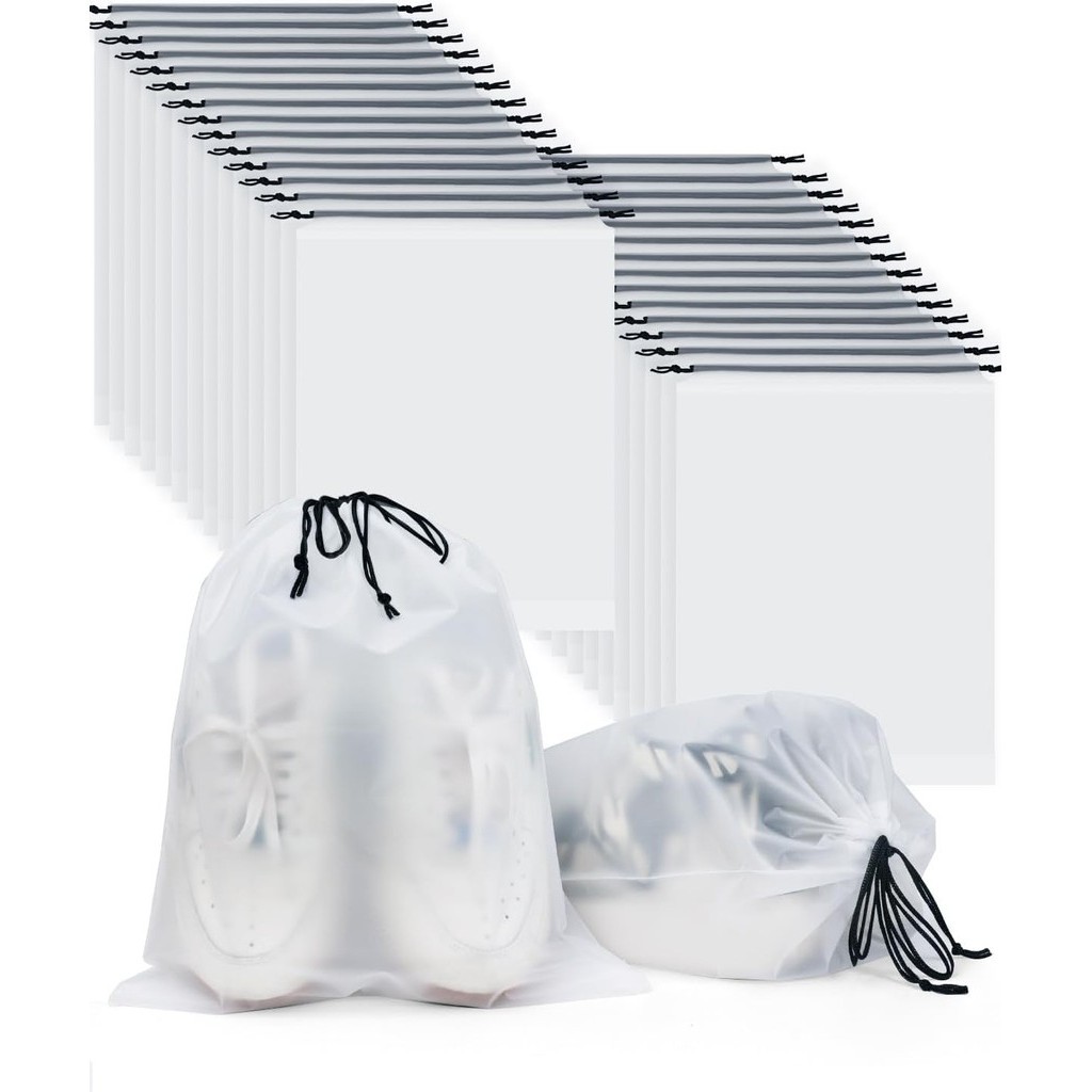 10pcs Transparent Frosted Drawstring Bags Travel Waterproof Makeup ...