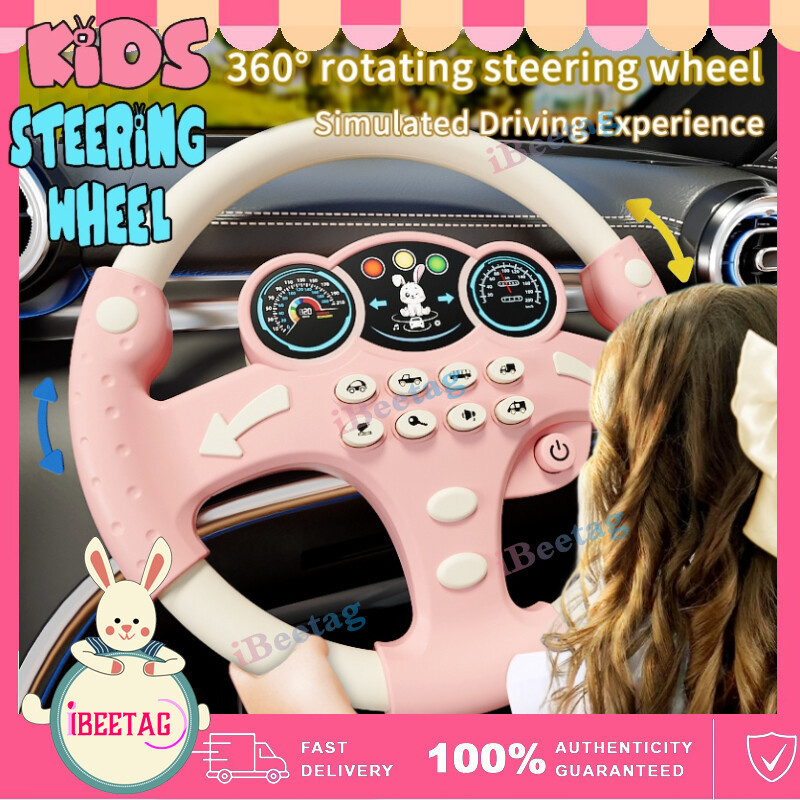 360° Rotation Car Steering Toys Music Simulation Steering Driving Car ...