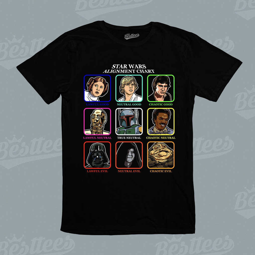 Star Galaxy Wars Science Fiction Sci-Fi Alignment Chart Retro Classic T ...