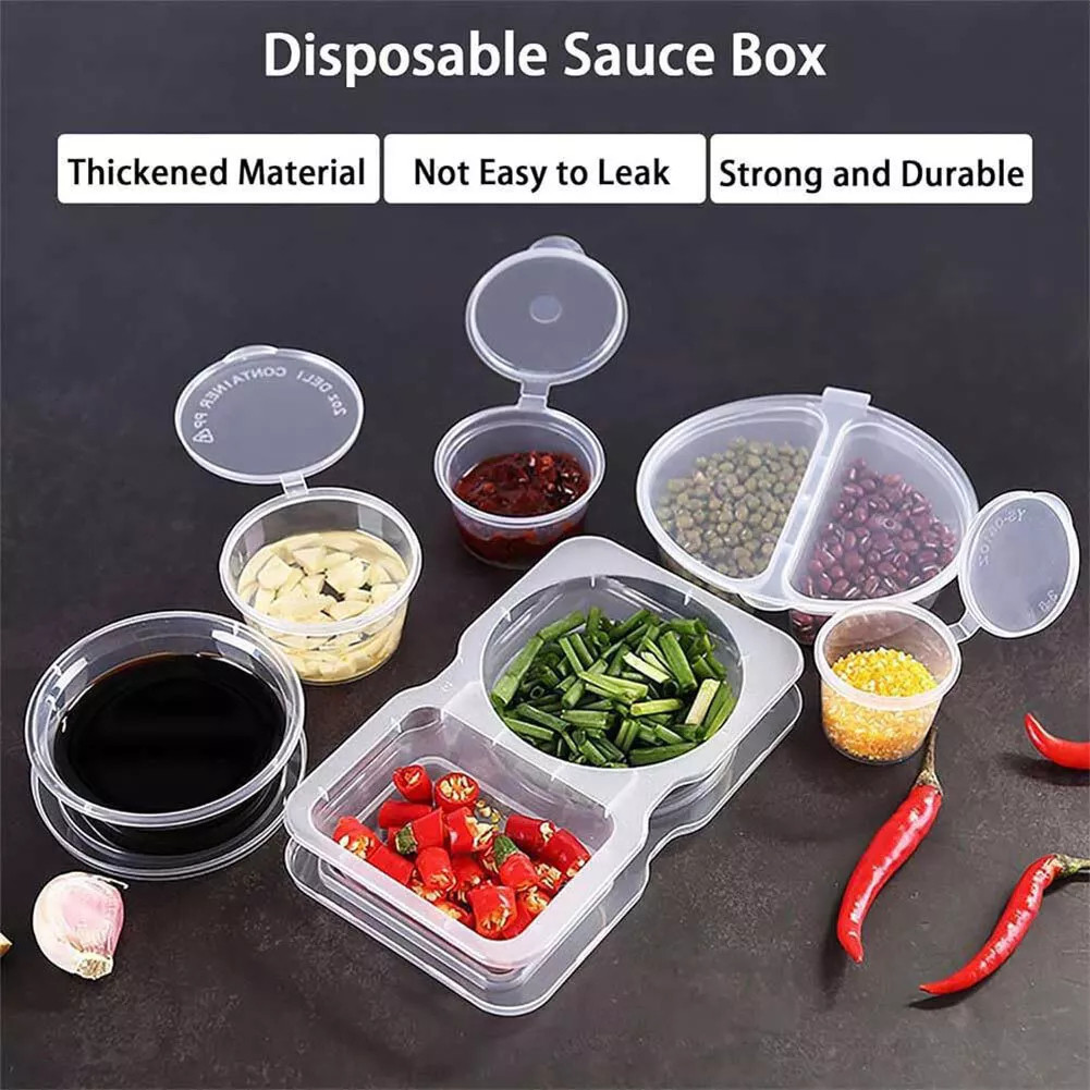 10/15/20/30PCS Reusable Snack Pack Containers 2 Compartments, Snack ...