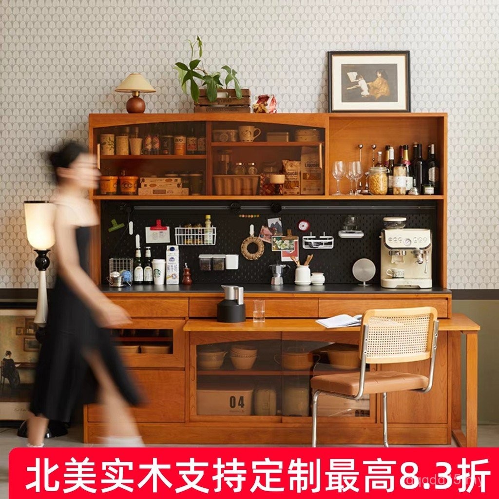 Senzhu Wooden Language Dining Side Cabinet Folding Dining Table Back ...
