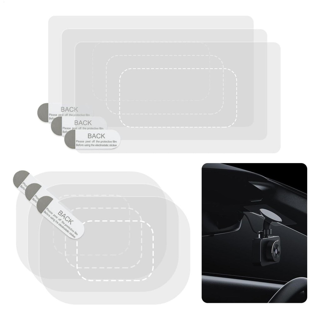 Dashcam Windshield Sticker 6pcs Dash Cam Adhesive Electrostatic ...