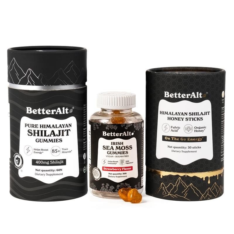 BetterAlt Winter Immunity Pack | GOLD+ Shilajit Honey Sticks, Shilajit ...