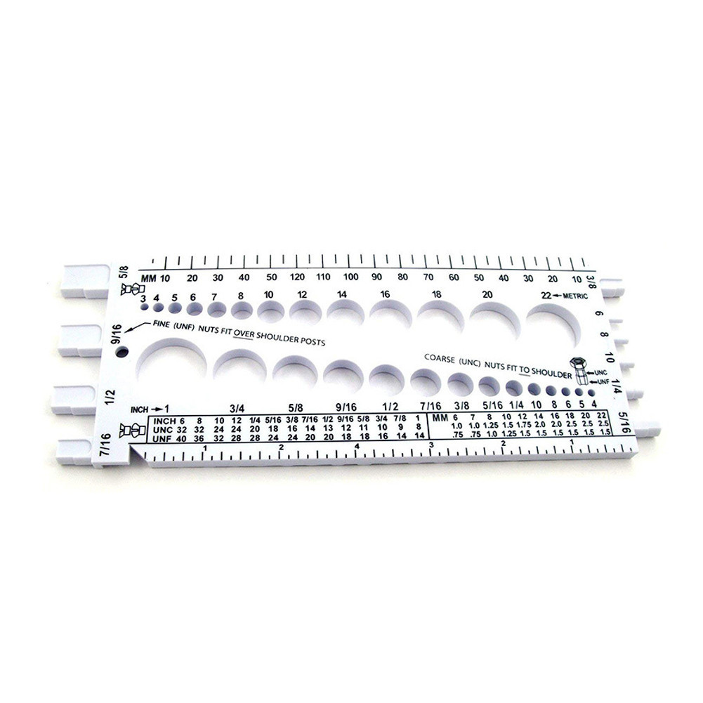 Ximing 26 Pieces Nut And Bolt Thread Checker Bolt And Nut Identifier Tool Practical Bolt And Nut Identifier Gauge Box For Machinists - View #11