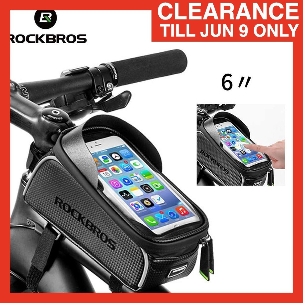 (LARGE + WATERPROOF) RockBros Large Phone Holder Bag 6.0'' Touchscreen ...