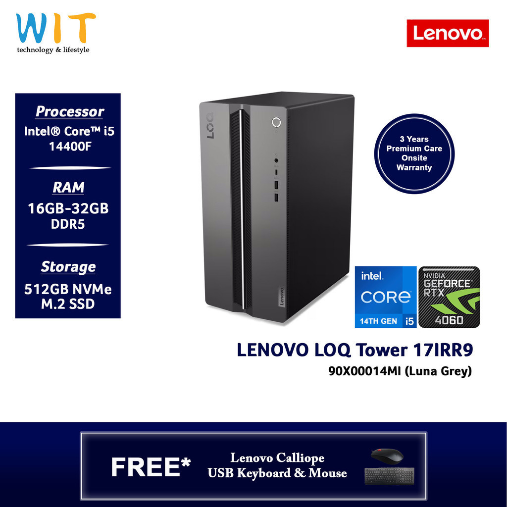Lenovo LOQ Tower 17IRR9 Intel® Core™ i5 i5-14400F 16 Go DDR5