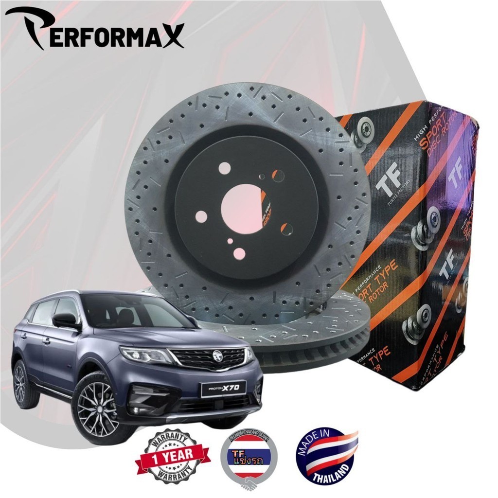 PROTON X70 (CBU) / GEELY BOYUE DISC ROTOR SPORT (PHOSPHATE) SLOTTED