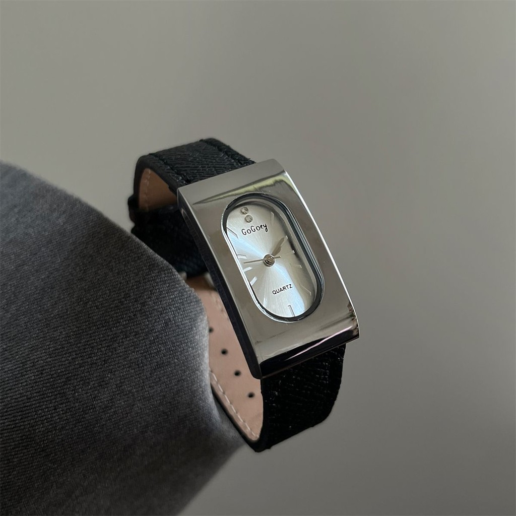Pointer Watch Female Rectangular Dial Belt ins Quartz Watch | Shopee ...