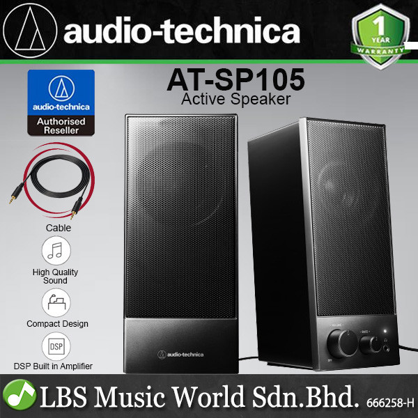 Audio Technica AT-SP105 6 Watt USB Active Speakers Built In Headphone ...