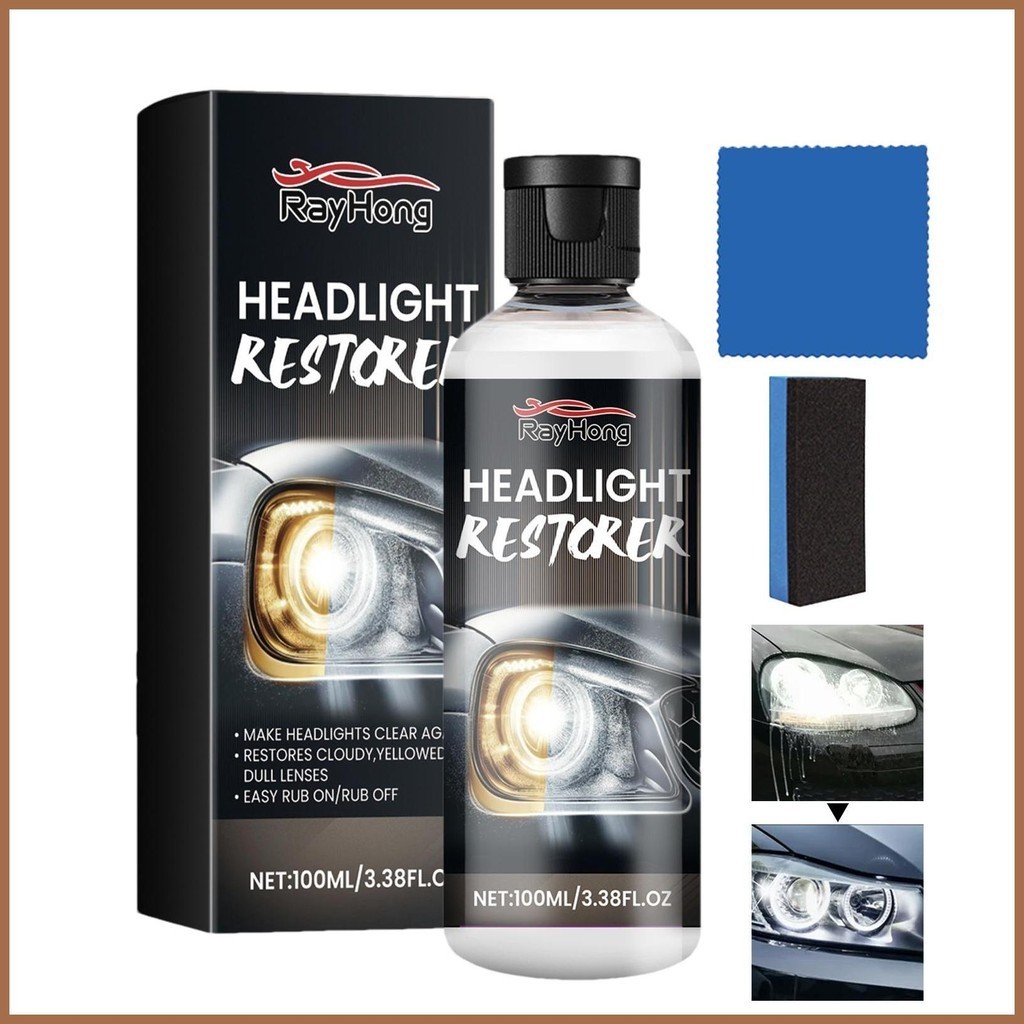 Innovative Headlight Repair Polish 100ml Headlight Cleaner and Restorer ...