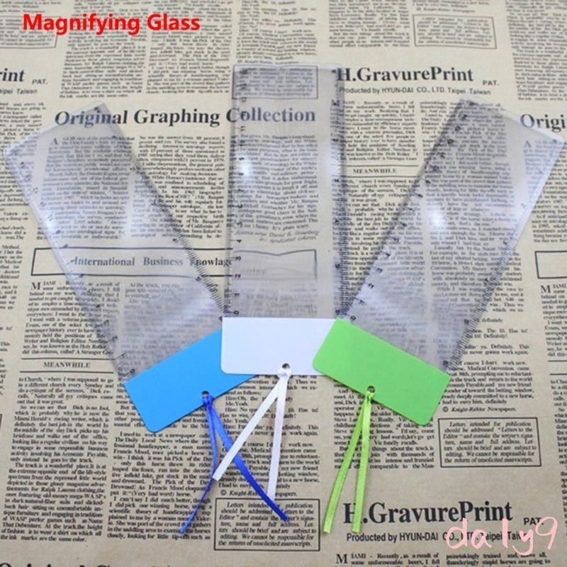 DLAY Magnifier Ruler Handheld PVC Magnifying Glass Business Card ...