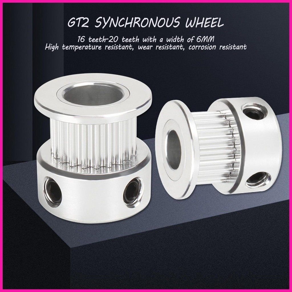 Zeberoxyz 2PCS Set GT2 Synchronous Wheel 20&60 Teeth 5mm Bore