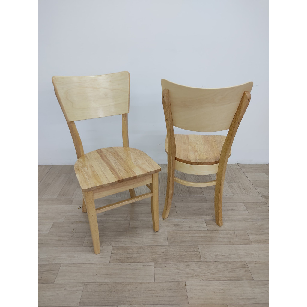 TXJ 2101 Solid Wood Dining Chair Kerusi Kayu Makan Natural (1