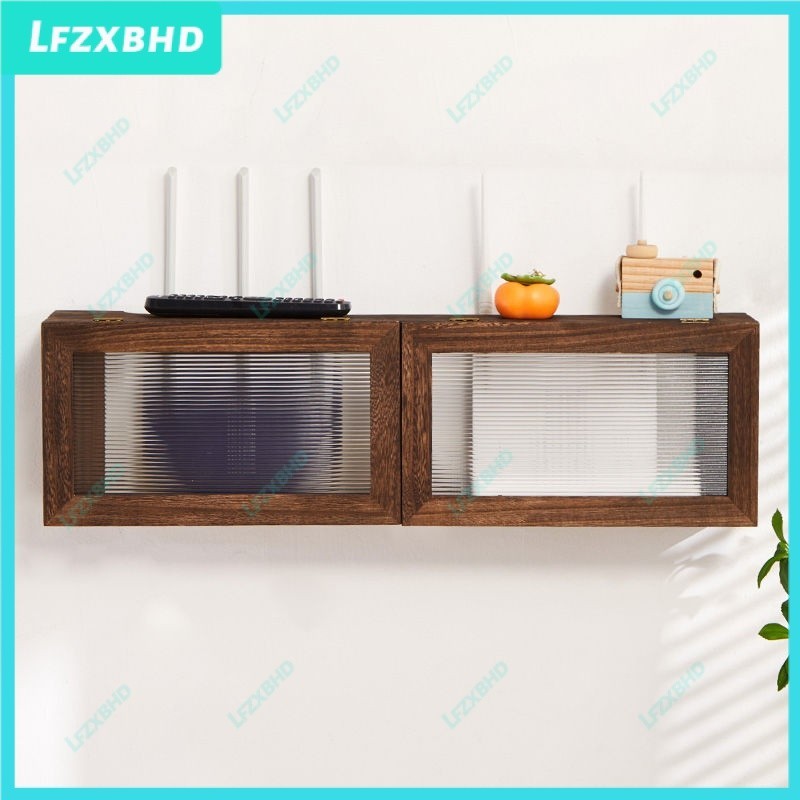 Solid Wood Wire Storage Box WallMounted Socket Blocking Box Junction