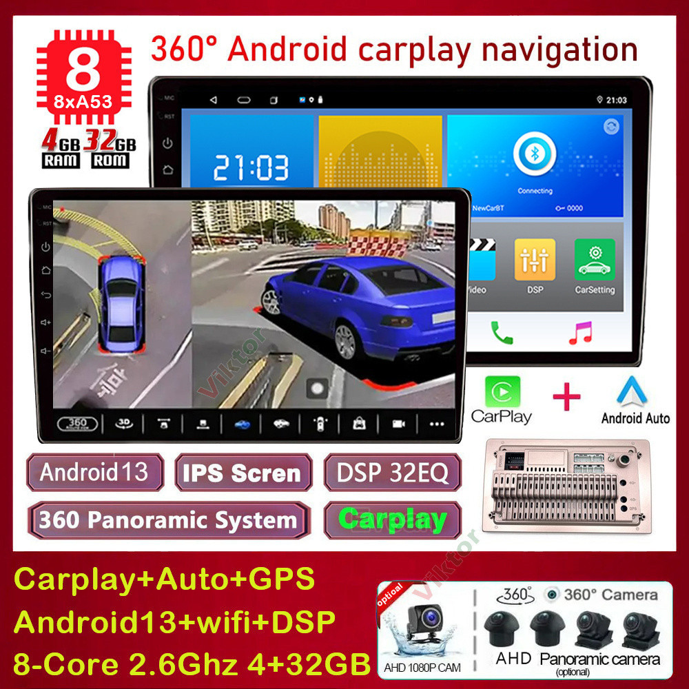 (1 year warranty) 2din Android Player with 360 Camera Car System Car ...
