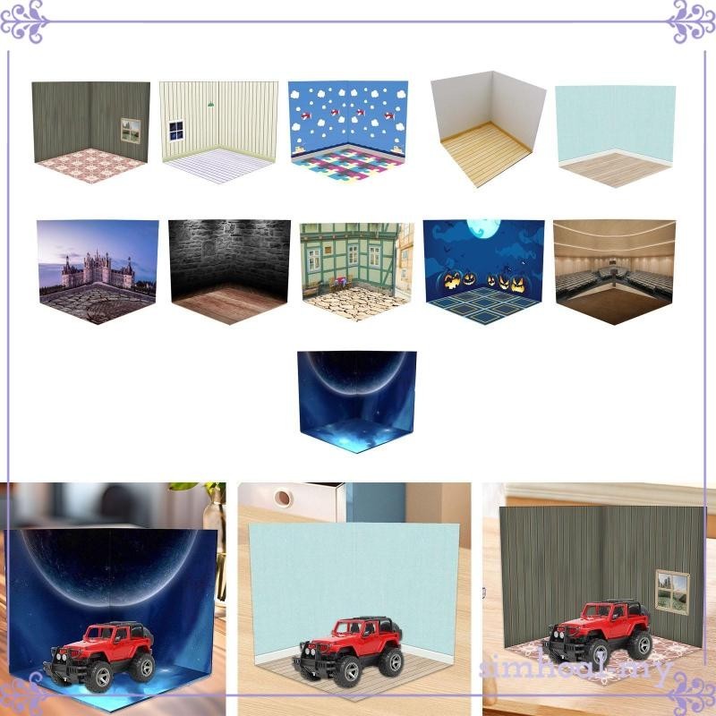 [SimhoabeMY] 1:6 Scale Backdrop Scene Simulation Parking Background ...