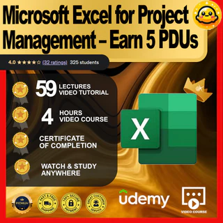 [Video Course]  Microsoft Excel for Project Management – Earn 5 PDUs
