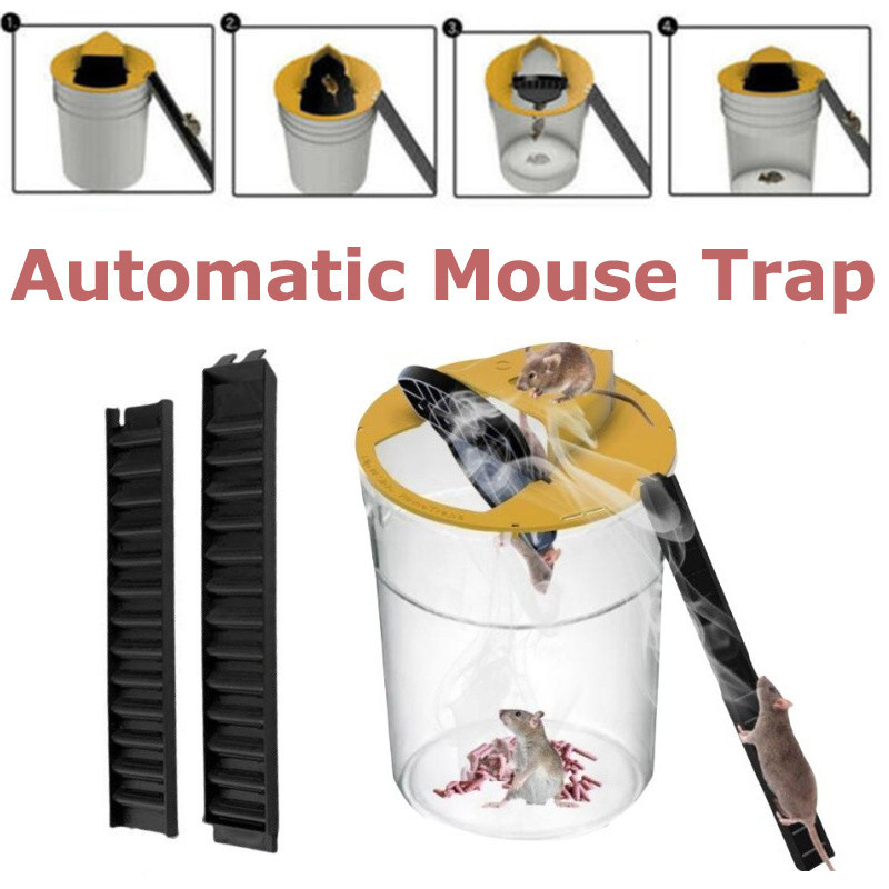 Automatic Mouse Trap Rat Trap Flip Slide Mouse Trap Bucket Auto Reset ...