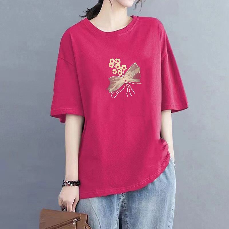 Summer Women s Clothes Fashion Design Style Printed t Shirt Short Sleeved Tops New Letter t Shirts Korean Version Versatile Slimmer Look Women Shopee Malaysia