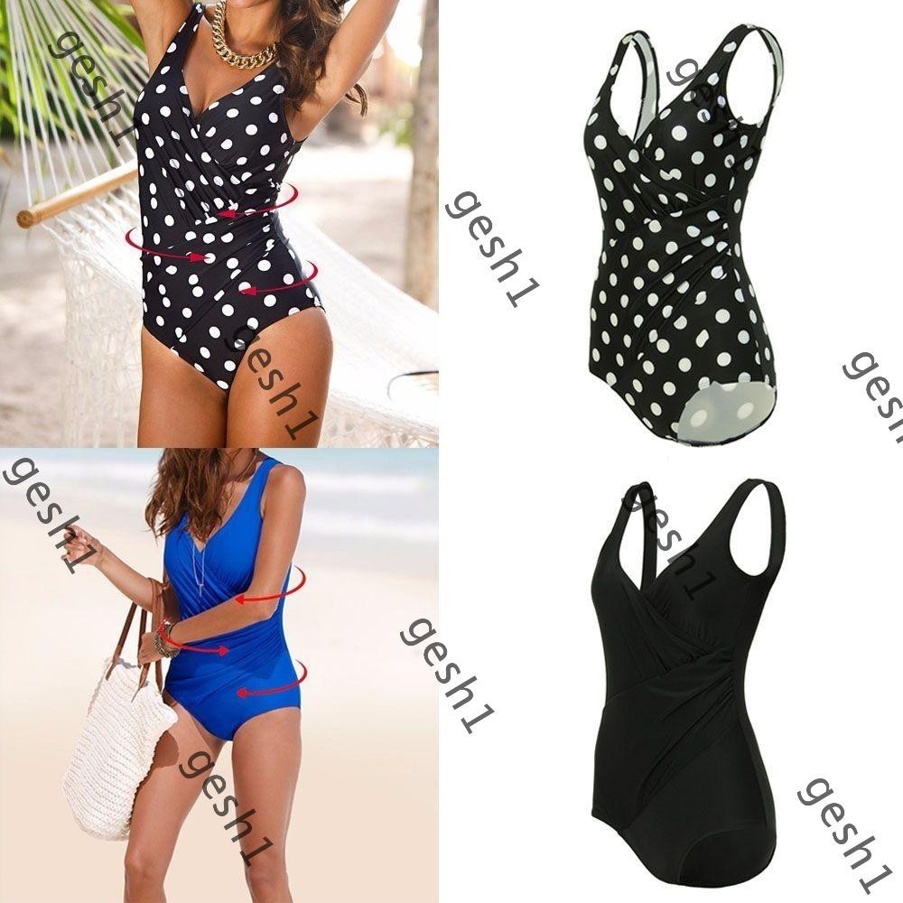 GESH1 Swimwear Monokini Summer One Piece Swimwear Monokini Padded ...