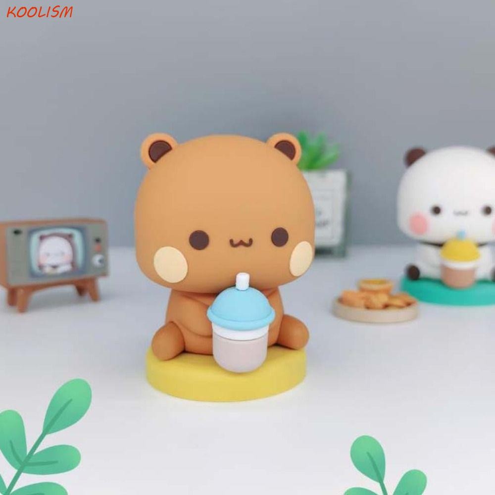 Figure Bobblehead Bubu Dudu Panda 2 Pezzi - Decorazione Carina Per Auto E Casa - Foto 10