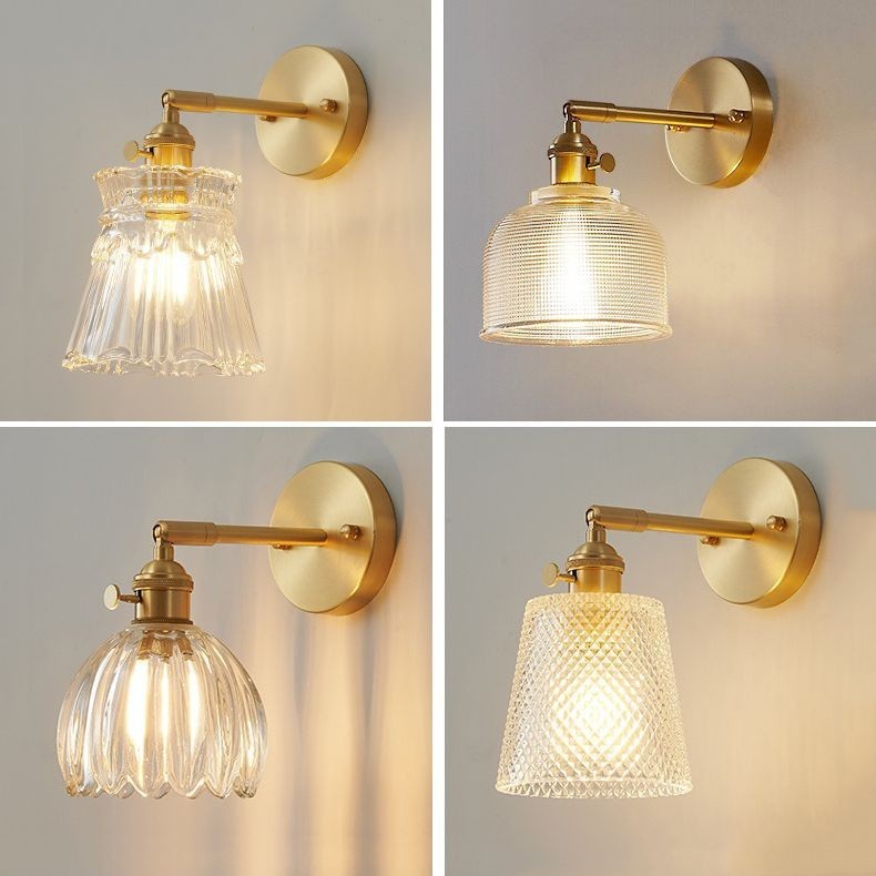Light luxury glass wall lamp living room modern minimalist bedroom ...