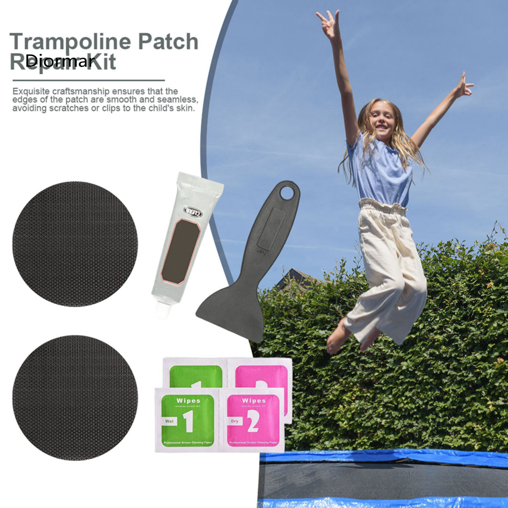 DIO Trampoline Patch Set Black Trampolines Patch 10cm Trampoline Repair