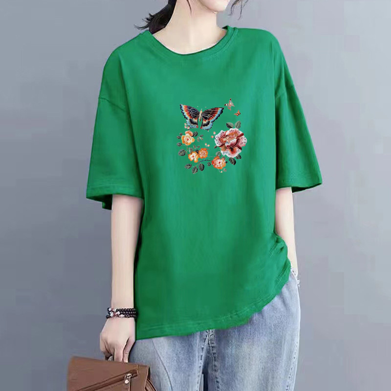 女裝上衣時尚 t shirt perempuan t shirt women clothes Short Sleeve New casual ...
