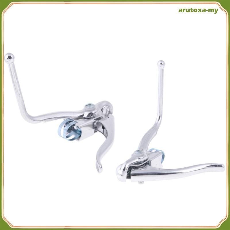 Set De Leviers De Frein Double + Poignées Blanches Vintage 22mm - Pour Fixie, Singlespeed