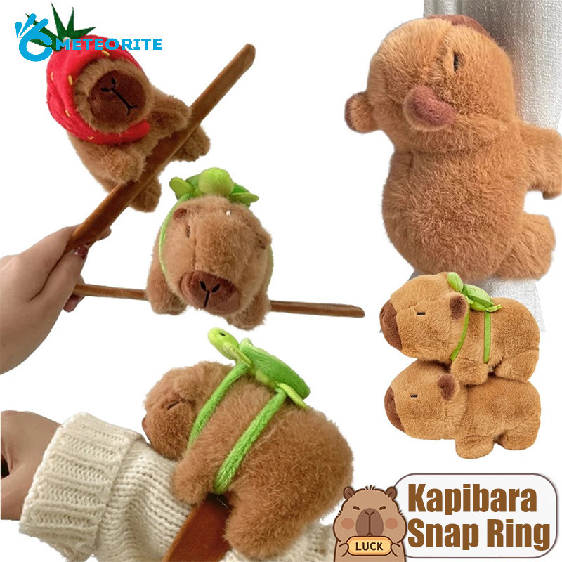Capybara Plush Clap Circle Toys - Cartoon Water Dolphin Doll Slap Snap ...