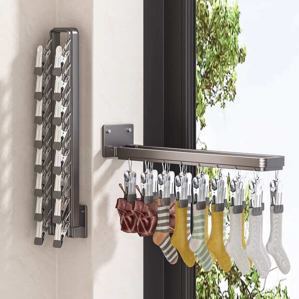 cloth drying rack penyakut baju gantung Rak pengeringan kaus kaki lipat ...