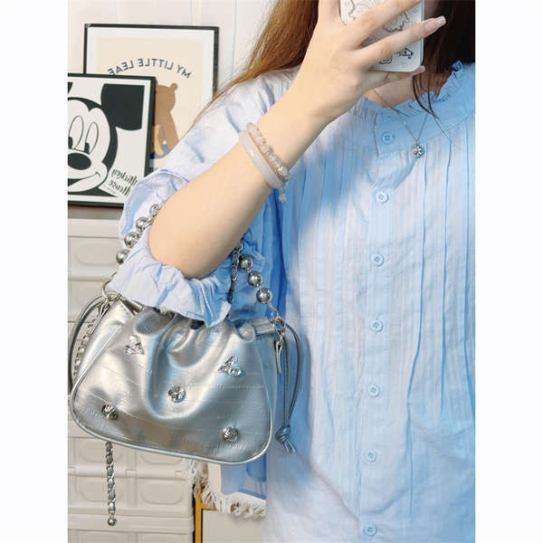 pearl bag pearl bag handbag Beg baldi cinta perak khusus wanita 2025 ...