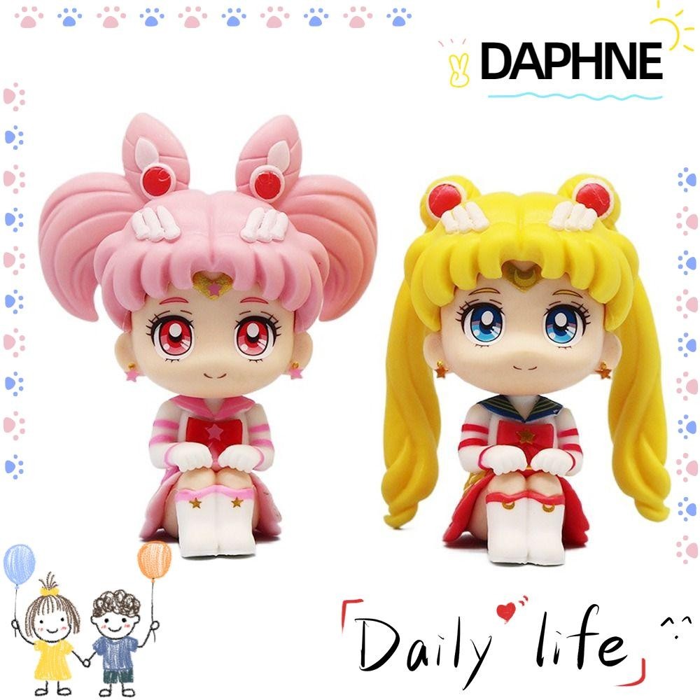 DAPHNE-HOME 6PCS Sailor Moon Figures, Tsukino Usagi Kino Makoto Anime ...