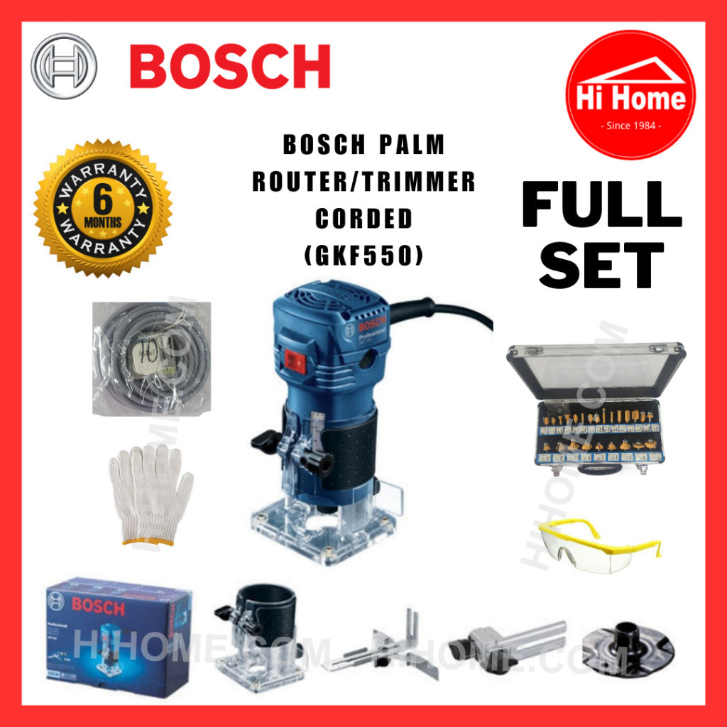 Bosch 550W Wood Trimmer Router Machine Woodworking Power Tools Trimmer ...