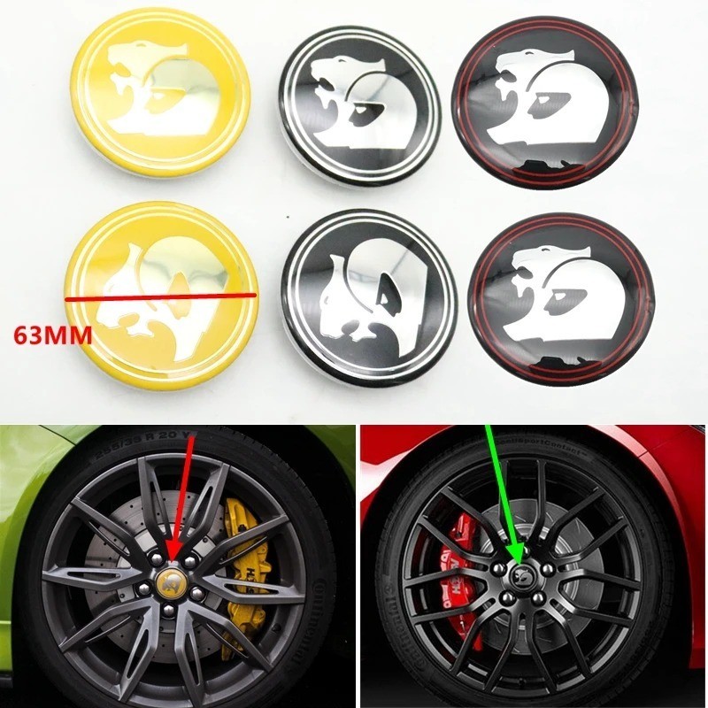 4pcs 63MM Car Wheel Center Hub Cap Rim Badge Refit Decoration Cover For ...