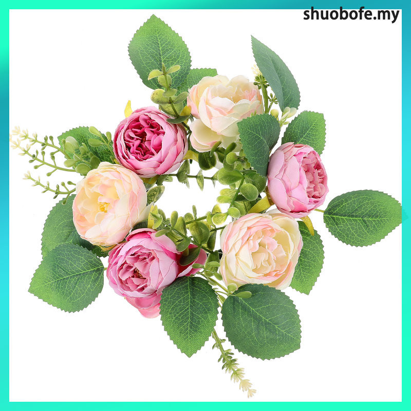 25cm Artificial Wreath For Candlesticks - Wedding Party Christmas Centerpiece Decor